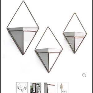 STRATTON HOME 3 PIECE WALL SCONCE PLANTER SET NIB!